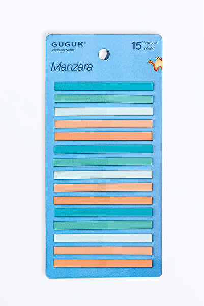 GUGUK Manzara 15 Renkli Şeffaf Pet Index • Index Sticker • Post-it • Sticky N...
