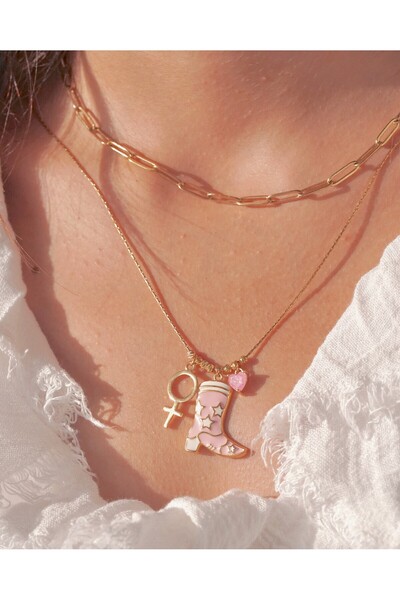 AŞIK ACCESSORIES Cowgirl Like Me  Çelik Kolye