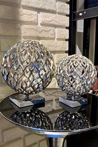 LAMEDORE Döküm İkili Mermer Altlıklı Top Dekor 20-25 Cm