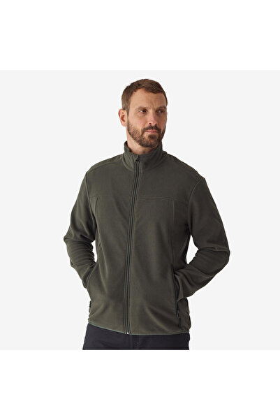 Decathlon Solognac Men's Noiseless Fleece Cardigan - Green - Hunting and Nature Observation - 100