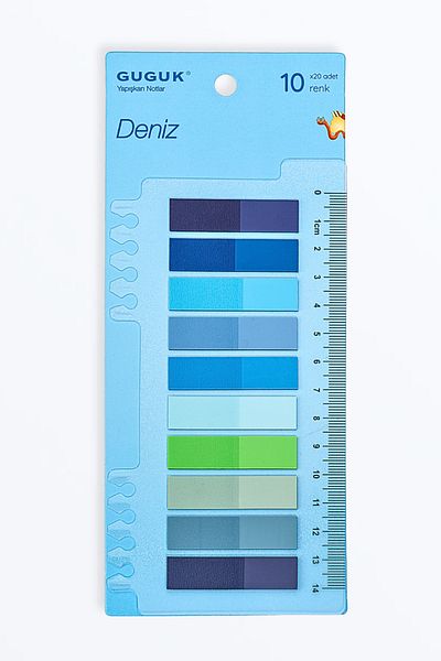 GUGUK Sea 10 Color Transparent Pet Index - Post-It Sticker