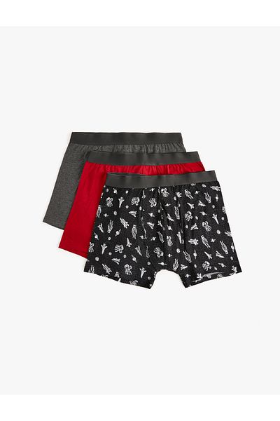 Koton Space Printed Cotton Boxer Σετ 3 τεμαχίων