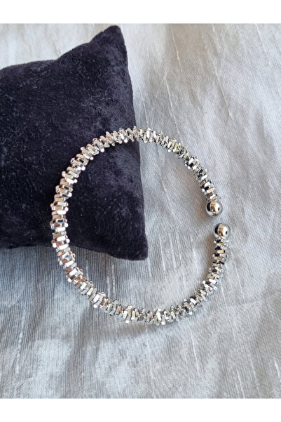 Brassito Kadın çelik kelepçe parıltılı bilezik renk seçenekli kadın bileklik ...