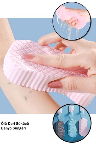 tafce 1Pc Dead Skin Cleaner Bath Loofah Exfoliating Massage Sponge
