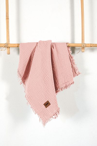 Kanz 2 Layer Baby Muslin Blanket - 100% Cotton, 100X120 Salmon