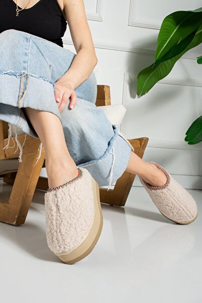 ShoeTek Nathanael Women's Slippers Furry Beige