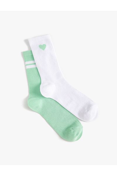 Koton Set 2 șosete Heart Socket - Multicolor