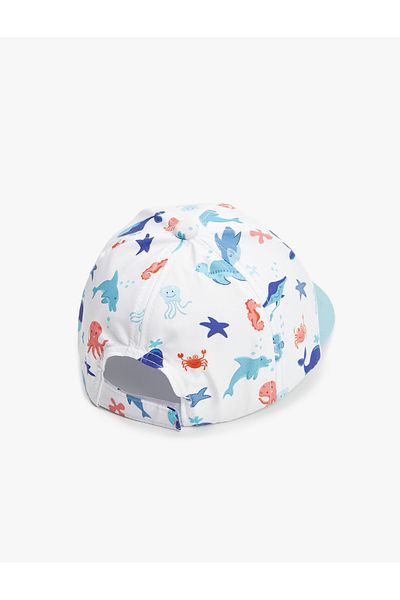 Koton Sea Themed Printed Cap Hat