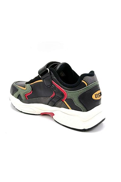 U.S. Polo Assn. BAZA. Polo Assn. Pantofi sport pentru copii Krenas PhLon Light Talpa Velcro NEGRI