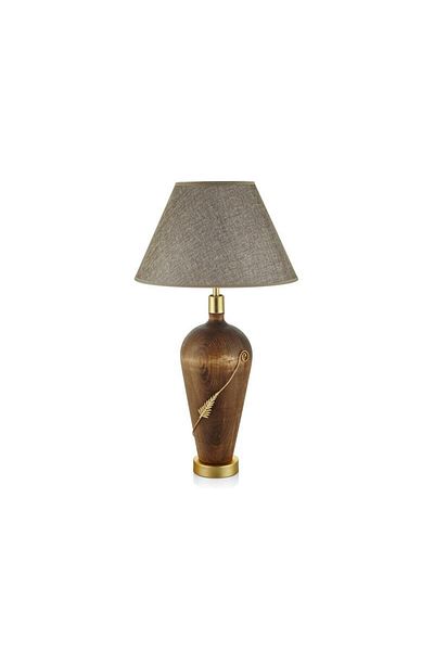 SETABIANCA Seta Brass Leaf Wooden Lampshade