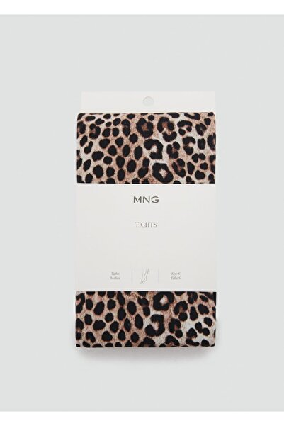 MANGO Woman Leopar desenli tayt