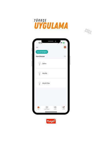 Opiunte Uzaktan Telefon Kontrollü Akıllı Rgb Ampul Ambiyans Işığı