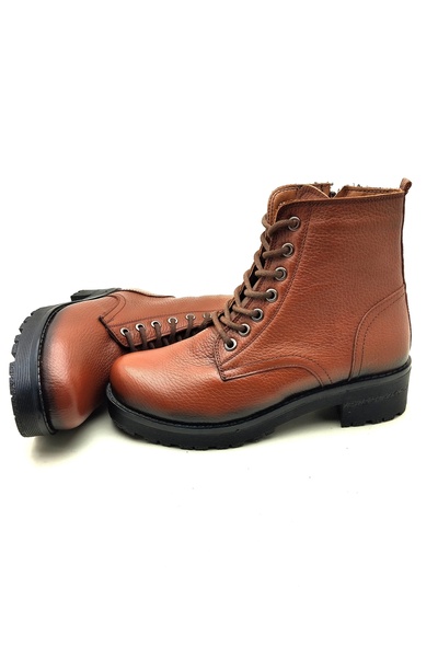 AYMODA AYAKKABI حذاء 504 Aymoda من الجلد الطبيعي ذو الوجه المسطح