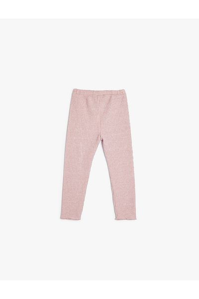Koton Soft Textured Basic Tights - Elastic Waist