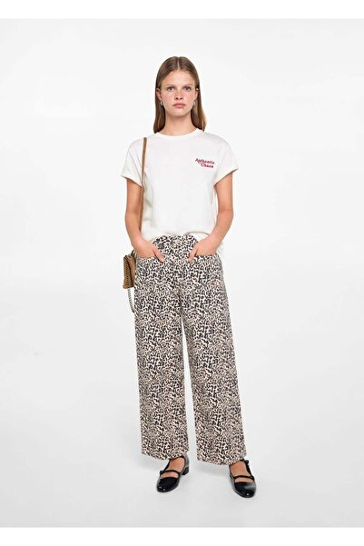 Mango Teen Tricou din bumbac cu detalii de prelucrare