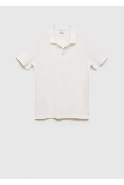 MANGO Man Бавовняна сорочка-поло з піке, що облягає фігуру