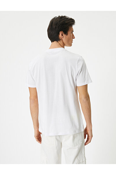 Koton Cotton College Printed Crew Neck Short Sleeve T-Shirt