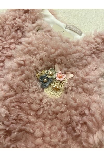 PARK BEBE Baby Girl Plush Vest Bolero