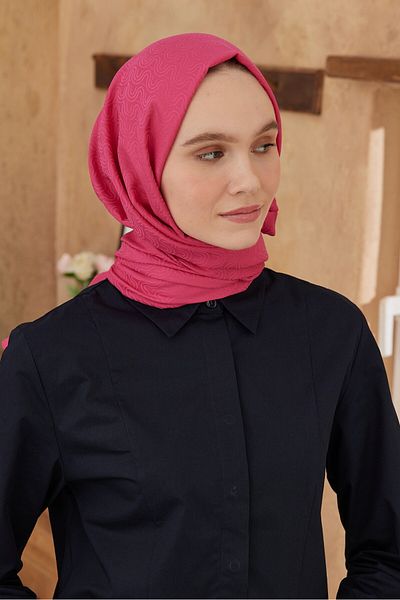 Modakaşmir Σάλι με μοτίβο ροής σειράς Silky Jacquard