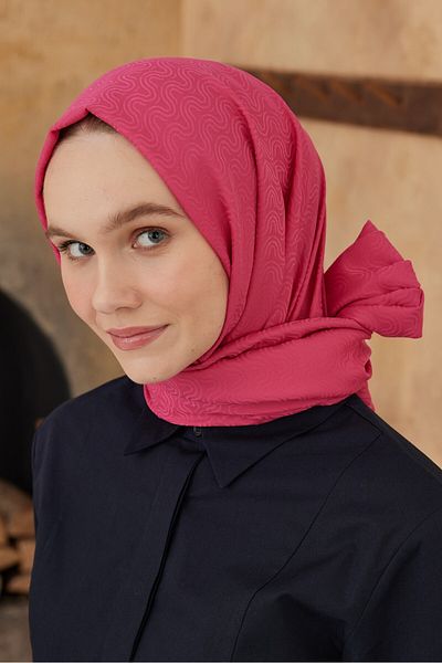 Modakaşmir Σάλι με μοτίβο ροής σειράς Silky Jacquard