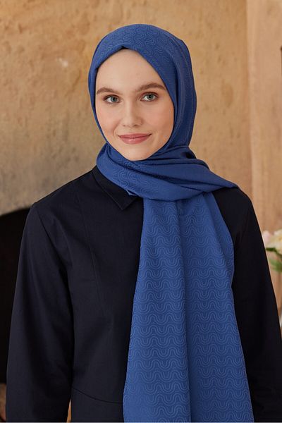 Modakaşmir Şal cu model Flow din seria Jacquard mătăsos