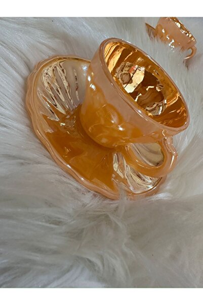 Güler Hediyelik sarı nostaljik fincan 2'li