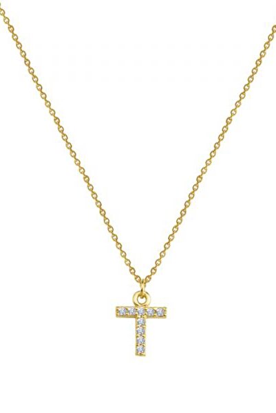 Gimora Taşlı T Harfli Kolye