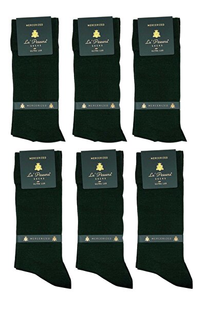 La Pescara La'Pescara Ultra Luxury - Σετ 6 ανδρικές κάλτσες χακί CRP296