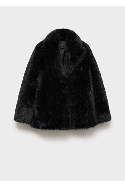 MANGO Woman Klapalı Kürk Görünümlü Palto
