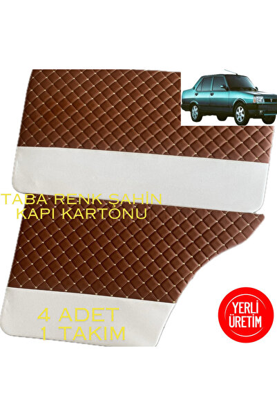 ncotodizayn TOFAŞ ŞAHİN KAPI KARTONU KAHVE RENGİ 1 Takım 4 Adet