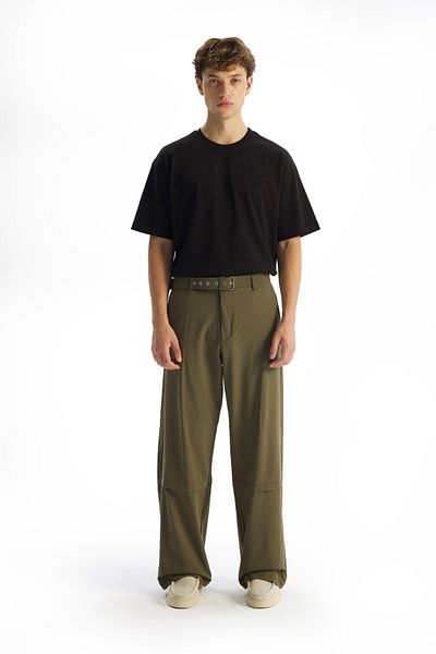GIESTO Khaki - Parachute Belted Trousers