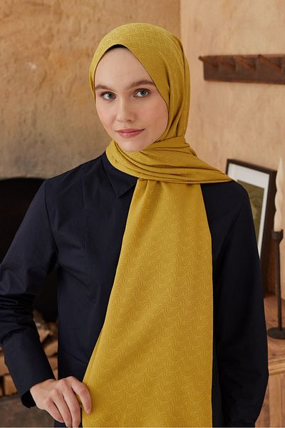 Modakaşmir Şal cu model Flow din seria Jacquard mătăsos