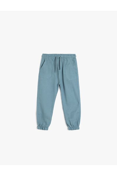 Koton Jogger Trousers Tie Waist Elastic Pocket