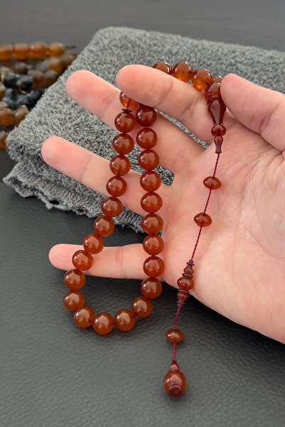 TESBİHKENTİ مسبحة صلاة على شكل نرد عنبر بلون عسلي من Ali Eriş