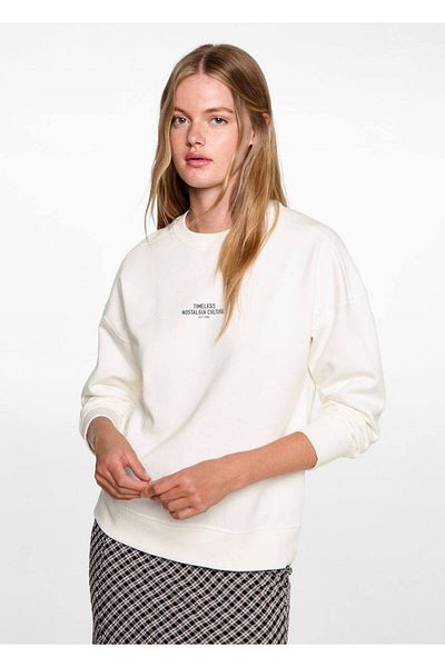 Mango Teen Hanorac din bumbac cu model