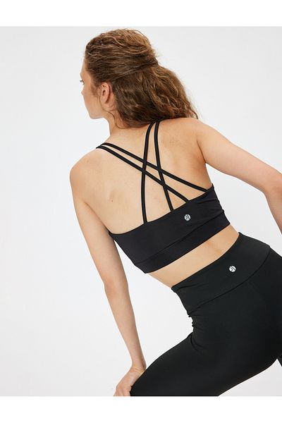 Koton Sports Bra - Cross Strap, U Collar, Slim Fit