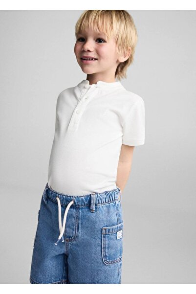 MANGO Baby Elastic Waist Bermuda Jeans Shorts