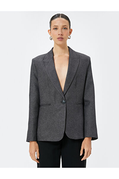 Koton Blazer Ceket Kruvaze Cepli Regular Fit