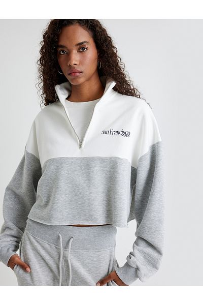 Koton Gray Women's Sweatshirt - 5Wak10236Ek