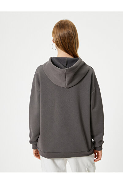 Koton Φούτερ Relax Fit Hooded - Slogan printed, Hooded