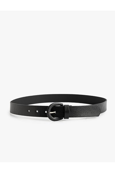 Koton Buckle and Leather Look Belt