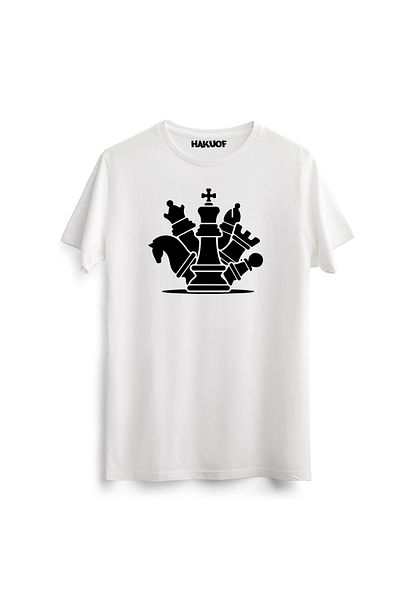 hakuof Unisex Βαμβακερό Σκάκι T-Shirt - Παιδιά και Ενήλικες