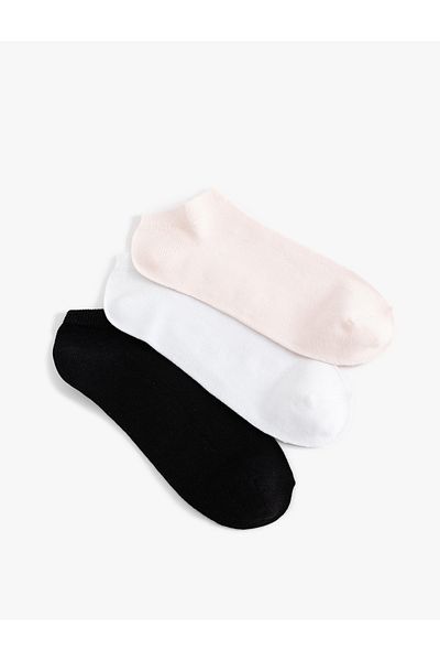 Koton Set de 3 șosete papuci Basic Multicolor
