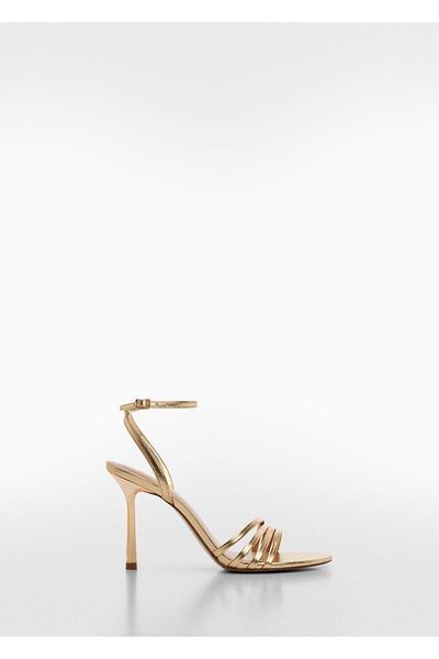 MANGO Woman Sandale cu bretele metalice