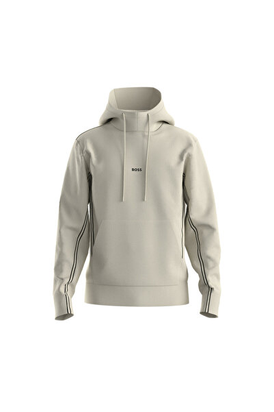 BOSS Erkek Marka Logolu Uzun Kollu Rahat Bej Sweatshirt 50523905-271