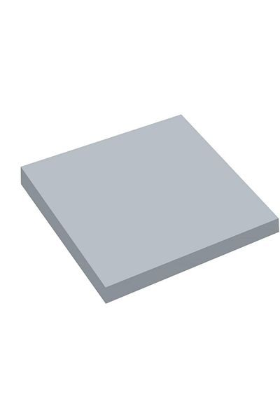 KRAF 7676tr - 50yp Transparent Gray Adhesive Note Paper, 76x76mm