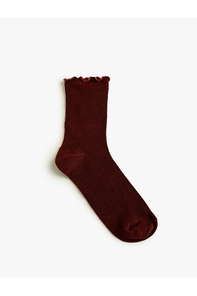 Koton Set de 2 șosete cu detaliu cu volane colorate