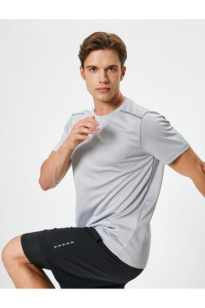 Koton Crew Neck Short Sleeve Sports T-Shirt - Print Detail