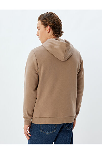 Koton Základní mikina s kapucí ze zvýšené bavlny