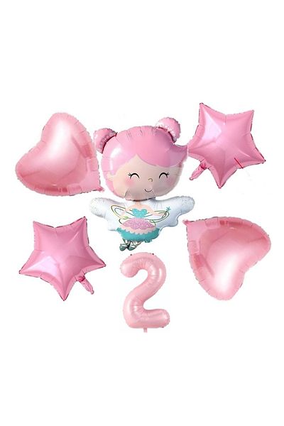 DÜVENCİ TİCARET Fairy Girl Foiled Age Ballon Set
